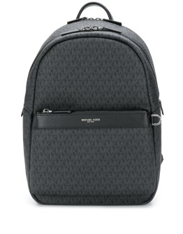 monogram print backpack