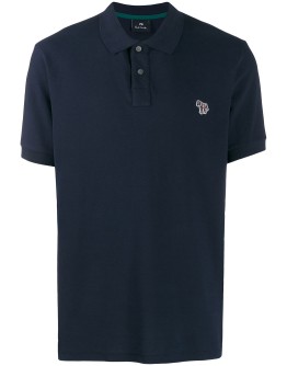zebra patch polo shirt
