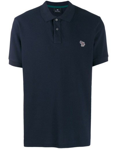 zebra patch polo shirt