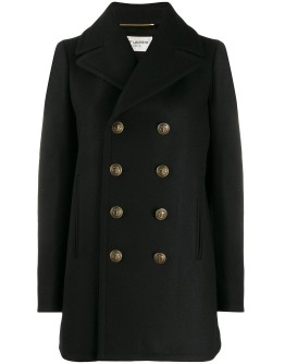 double-breasted peacoat