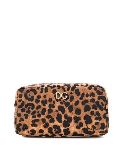 leopard print make-up bag
