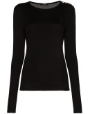 four-button long-sleeved top