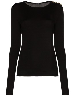 four-button long-sleeved top