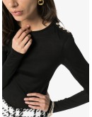four-button long-sleeved top