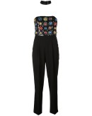 embellished strapless jumpsuit