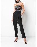 embellished strapless jumpsuit