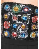 embellished strapless jumpsuit