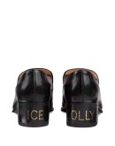 Women's leather Horsebit chain loafer