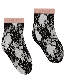 floral lace ankle socks