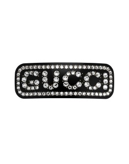 crystal logo hair clip