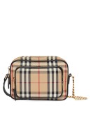 Vintage Check Cotton Camera Bag