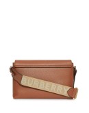 Leather and Vintage Check Note Crossbody Bag