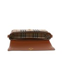 Leather and Vintage Check Note Crossbody Bag