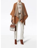 Icon stripe detail wool cape