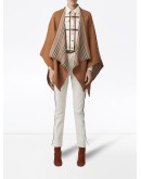 Icon stripe detail wool cape