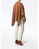 Icon stripe detail wool cape