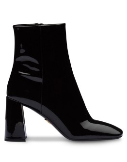 Patent leather booties