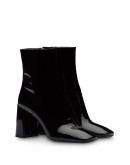 Patent leather booties
