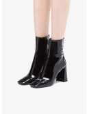 Patent leather booties