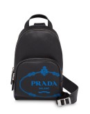 Saffiano leather one-shoulder backpack
