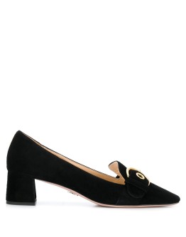 buckled heeled loafers
