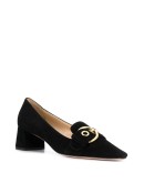 buckled heeled loafers
