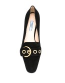 buckled heeled loafers
