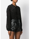 buckle-detail high-waist shorts