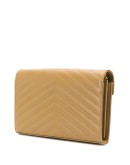 monogram plaque chain wallet