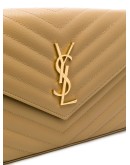 monogram plaque chain wallet