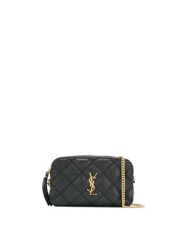 Becky quilted double-zip pouch