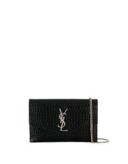 Monogram envelope clutch bag