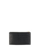 Monogram embossed coin pouch