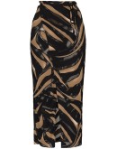 striped wrap skirt