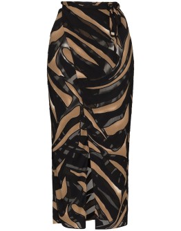 striped wrap skirt