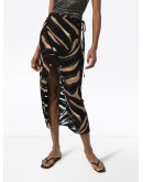 striped wrap skirt