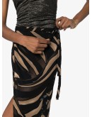 striped wrap skirt