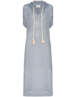 sheer hooded kaftan