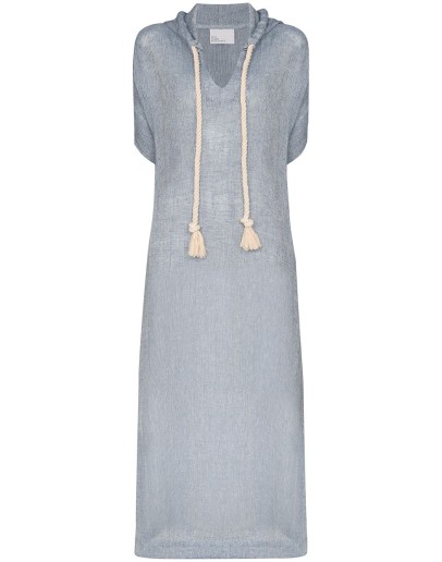 sheer hooded kaftan