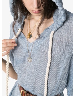 sheer hooded kaftan