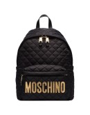 quilted logo-plaque backpack