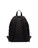 quilted logo-plaque backpack