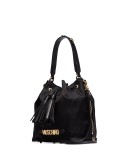 logo plaque drawstring bucket bag