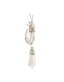 Shrimp motif crystal earrings
