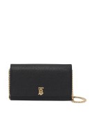 Monogram Motif Leather Wallet with Detachable Strap