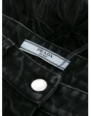 feather trim bootcut jeans