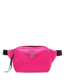 logo plaque padded belt bag