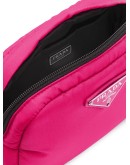 logo plaque padded belt bag