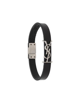 monogram leather bracelet