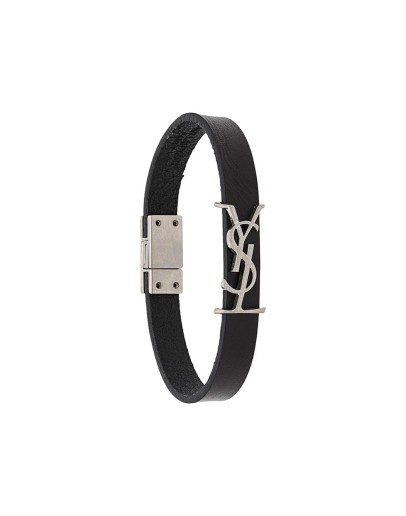 monogram leather bracelet